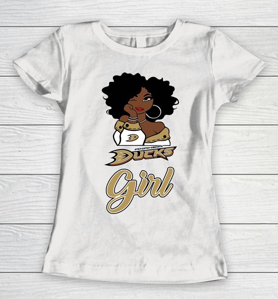 Anaheim Ducks Girl Nhl Women T-Shirt