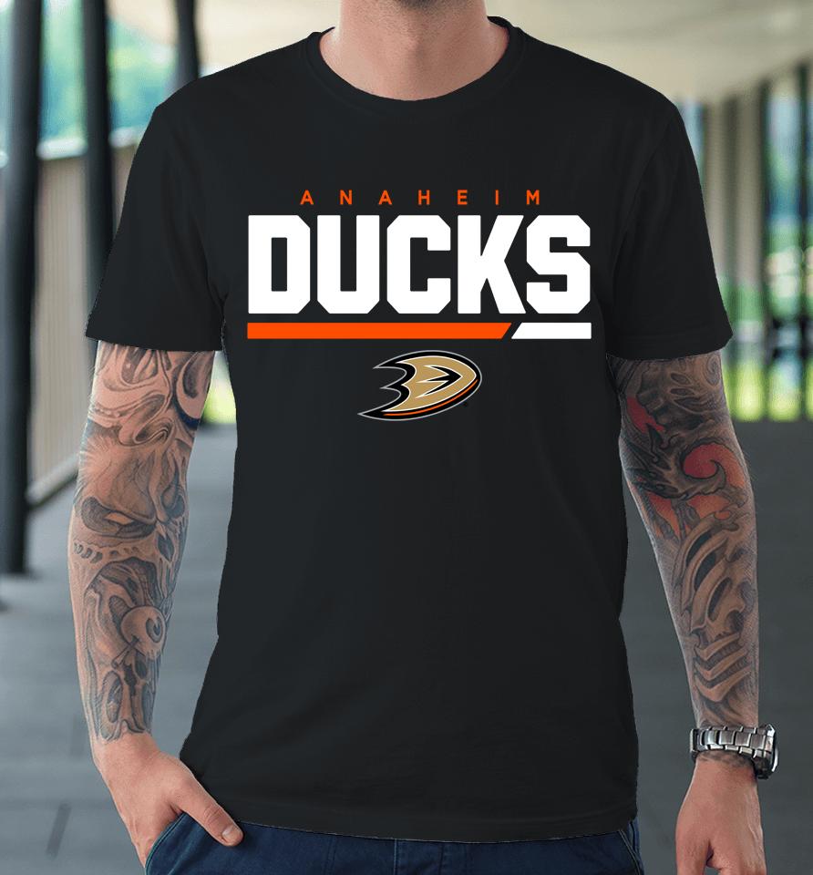 Anaheim Ducks Levelwear Black Logo Richmond Premium T-Shirt