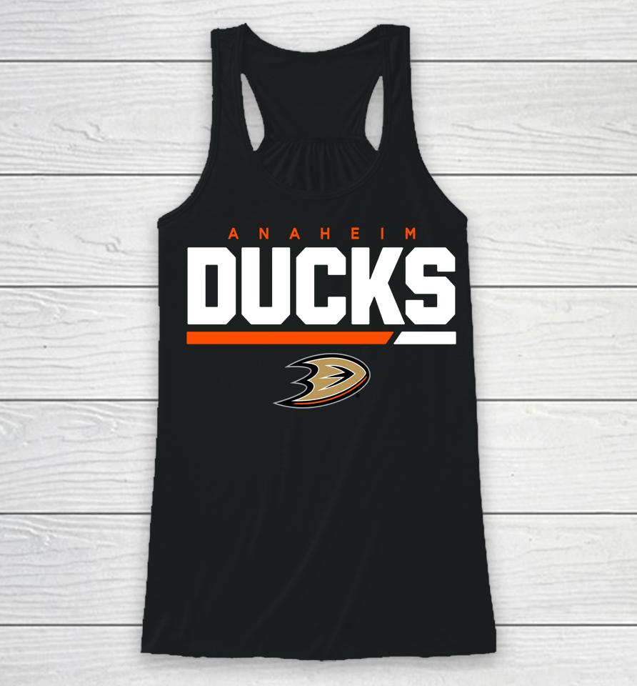 Anaheim Ducks Levelwear Black Logo Richmond Racerback Tank