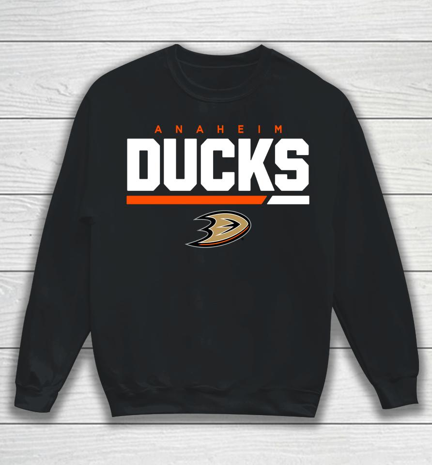 Anaheim Ducks Levelwear Black Logo Richmond Sweatshirt