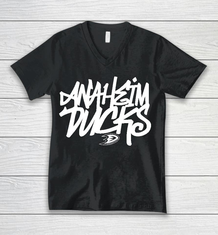 Anaheim Ducks Levelwear Richmond Graffiti Unisex V-Neck T-Shirt