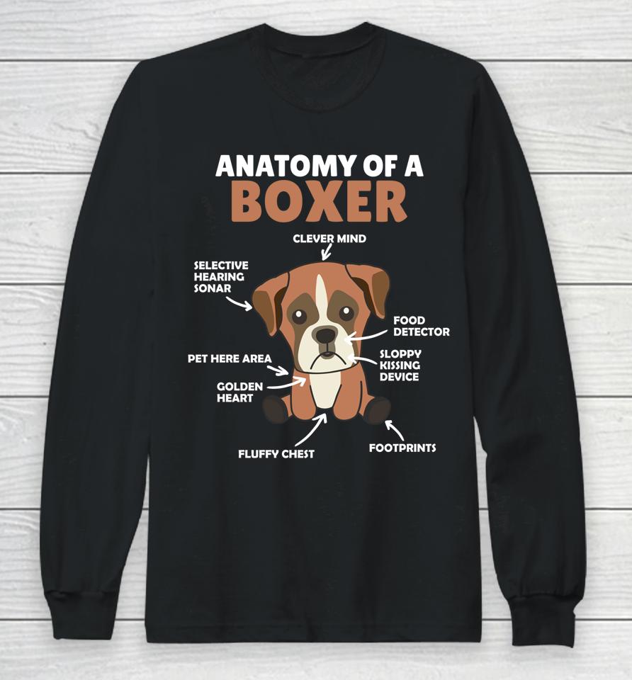 Anatomy Of A Boxer Long Sleeve T-Shirt