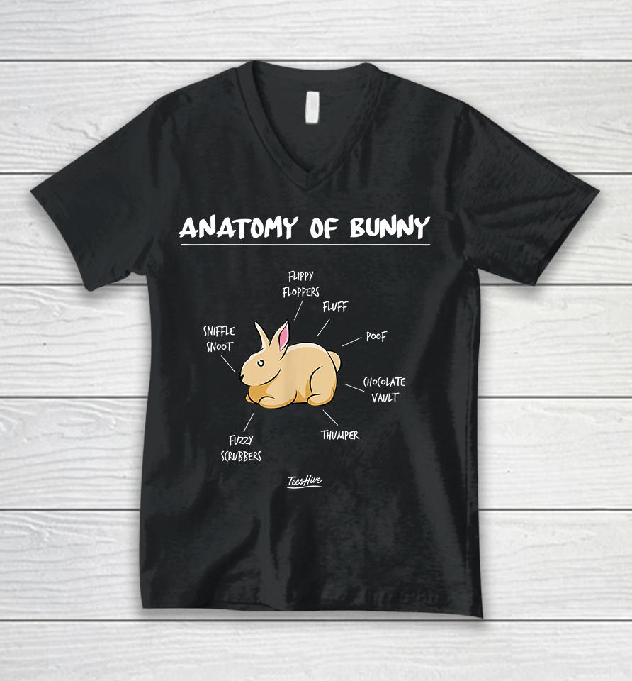 Anatomy Of A Bunny Unisex V-Neck T-Shirt