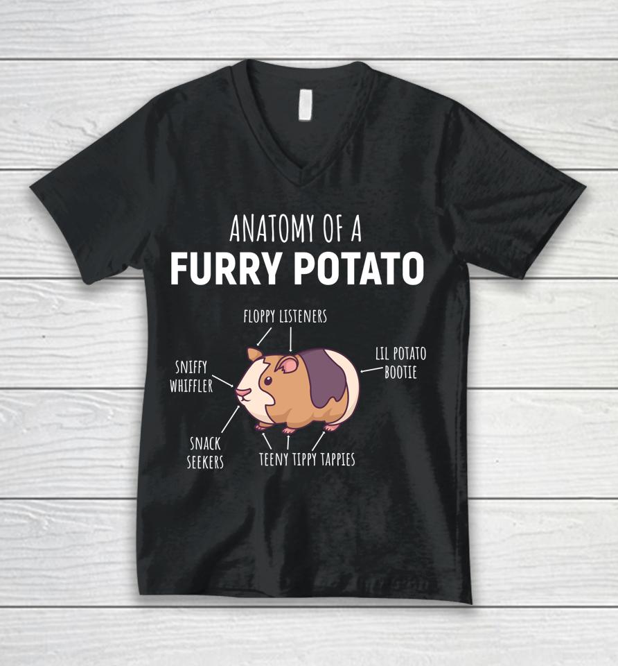 Anatomy Of A Furry Potato Guinea Pig Lover Gift Unisex V-Neck T-Shirt