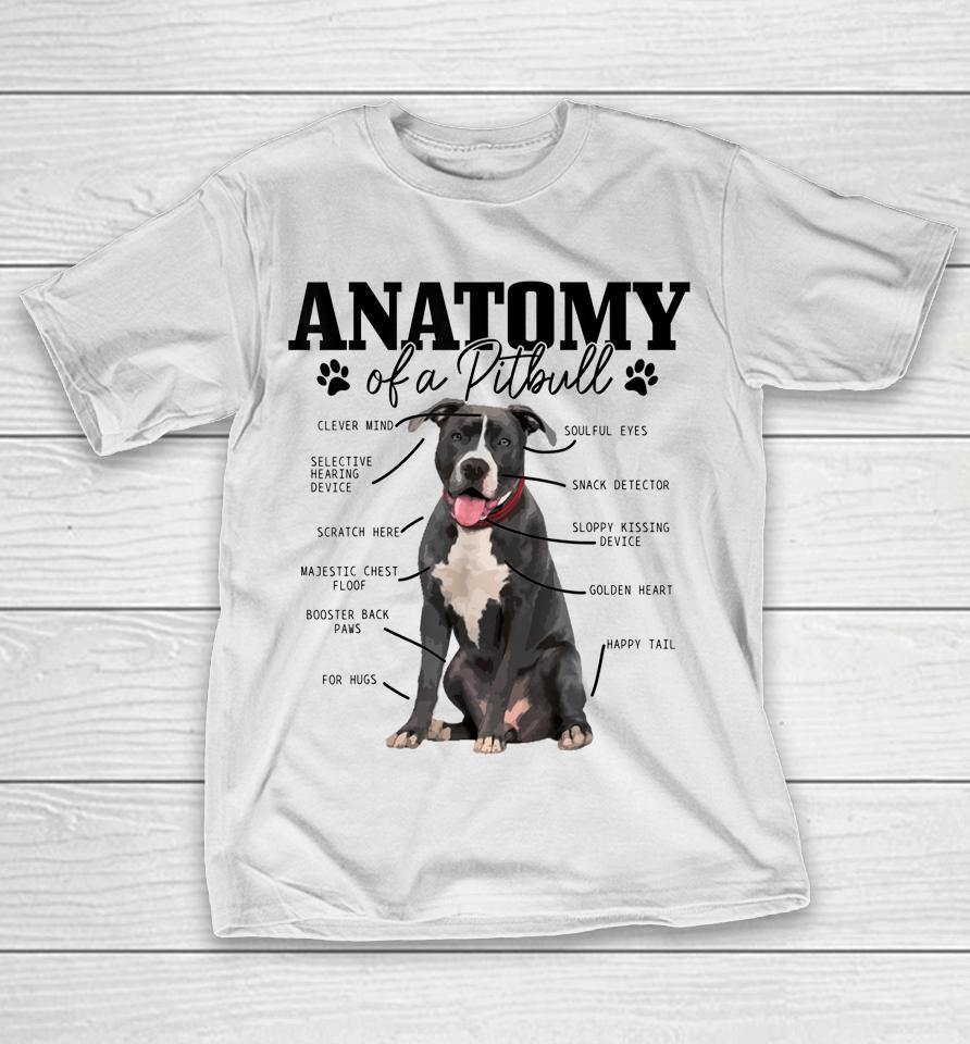 Anatomy Of A Pitbull Dog Funny T-Shirt