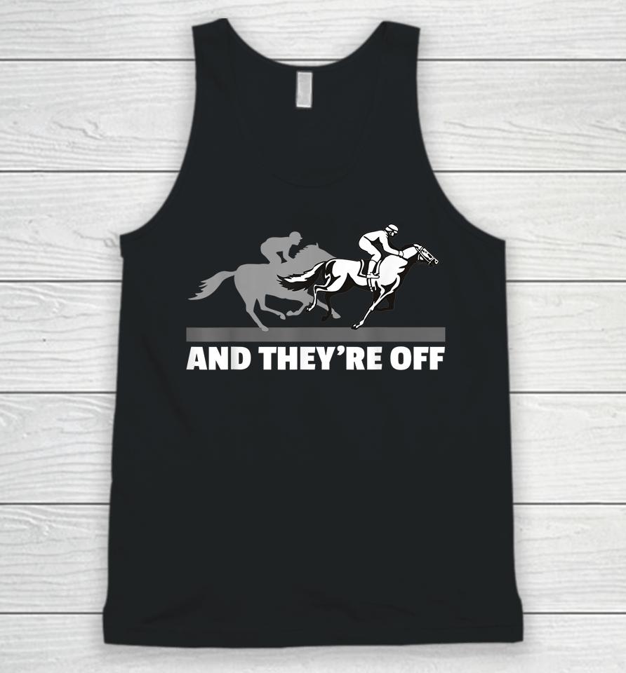 And They're Off Horse Racing Unisex Tank Top