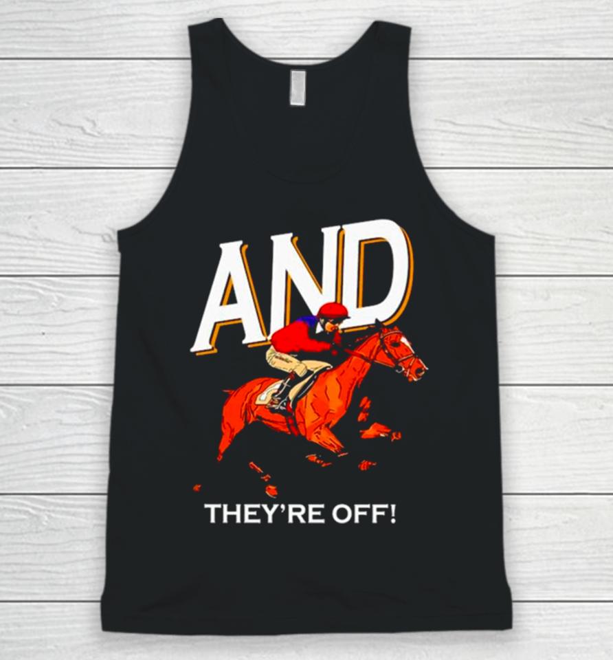 And They’re Off Kentucky Derby Horse Racing Unisex Tank Top