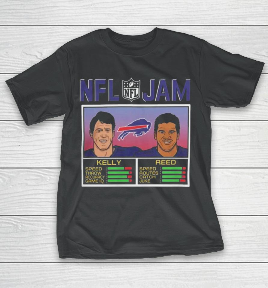 Andre Reed &Amp; Jim Kelly Heathered Heather Red Buffalo Bills Nfl Retired Jam Tri Blend T-Shirt