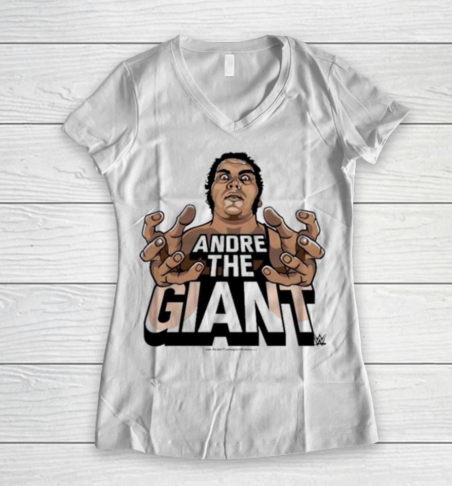 Andre The Giant Hands Women V-Neck T-Shirt