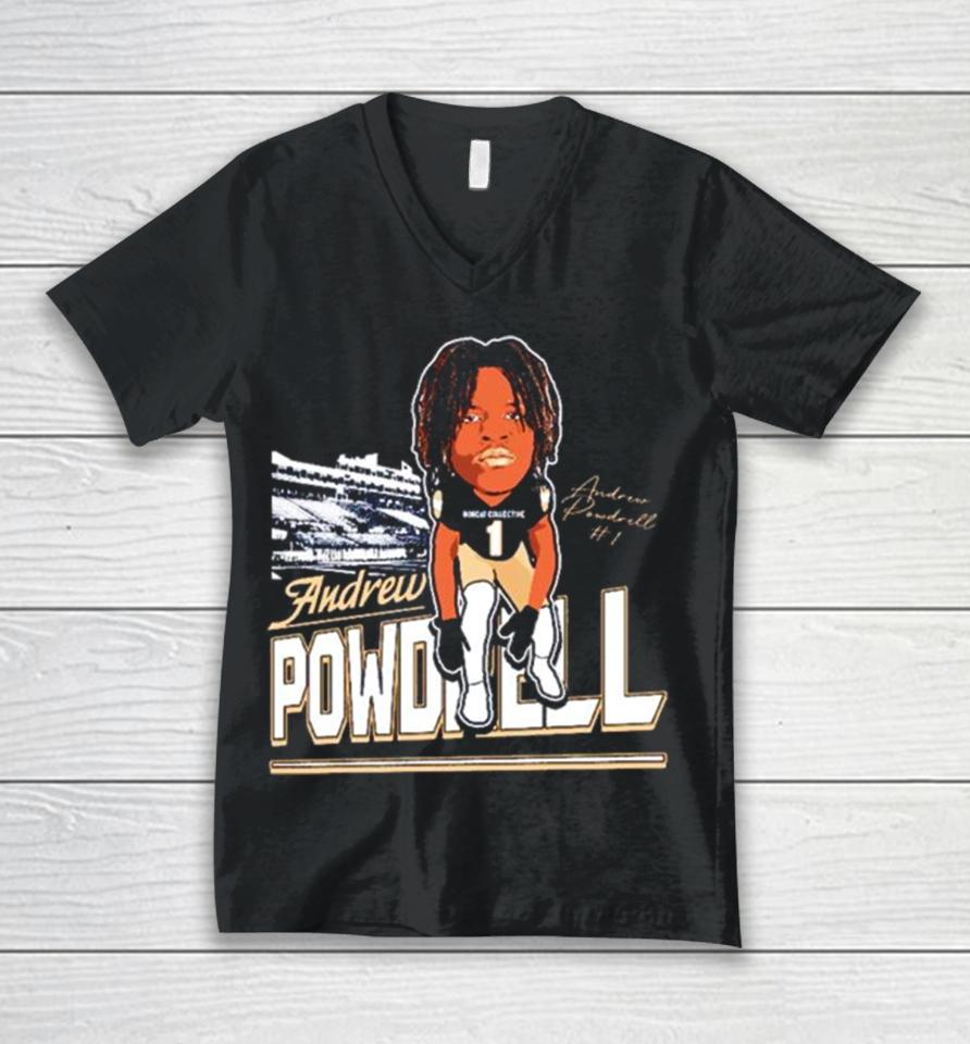 Andrew Powdrell Montana State Bobcats Cartoon 2023 Unisex V-Neck T-Shirt