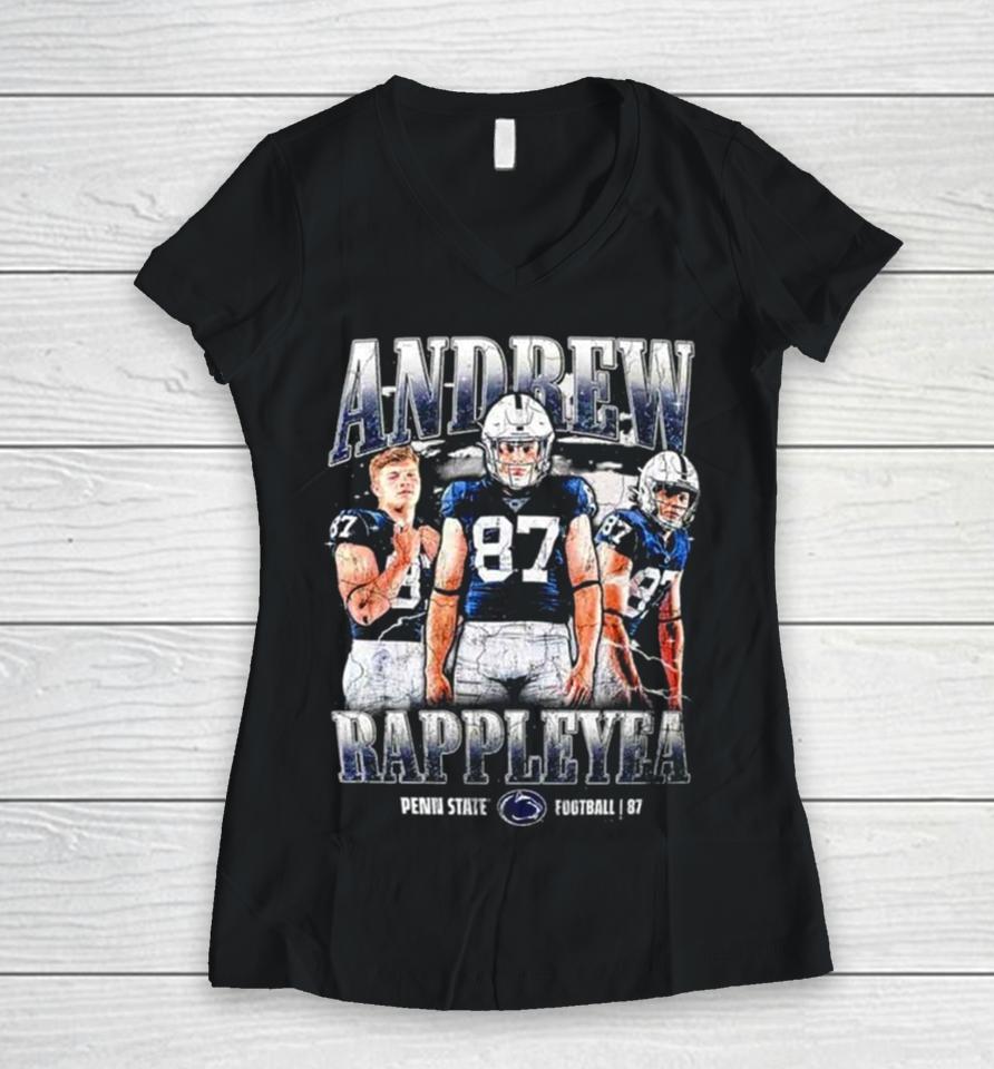 Andrew Rappleyea Penn State Football Graphic Women V-Neck T-Shirt