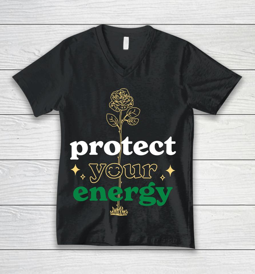Anees Protect Your Energy Unisex V-Neck T-Shirt