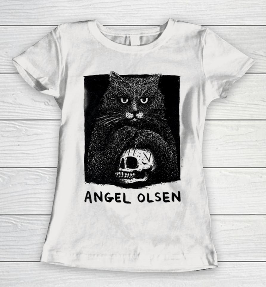 Angel Olsen Cat And Skull Women T-Shirt