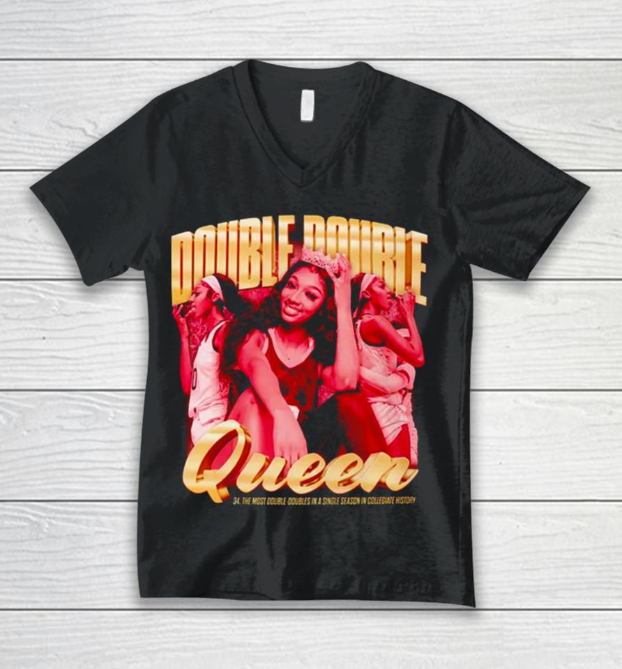 Angel Reese Double Double Queen Unisex V-Neck T-Shirt