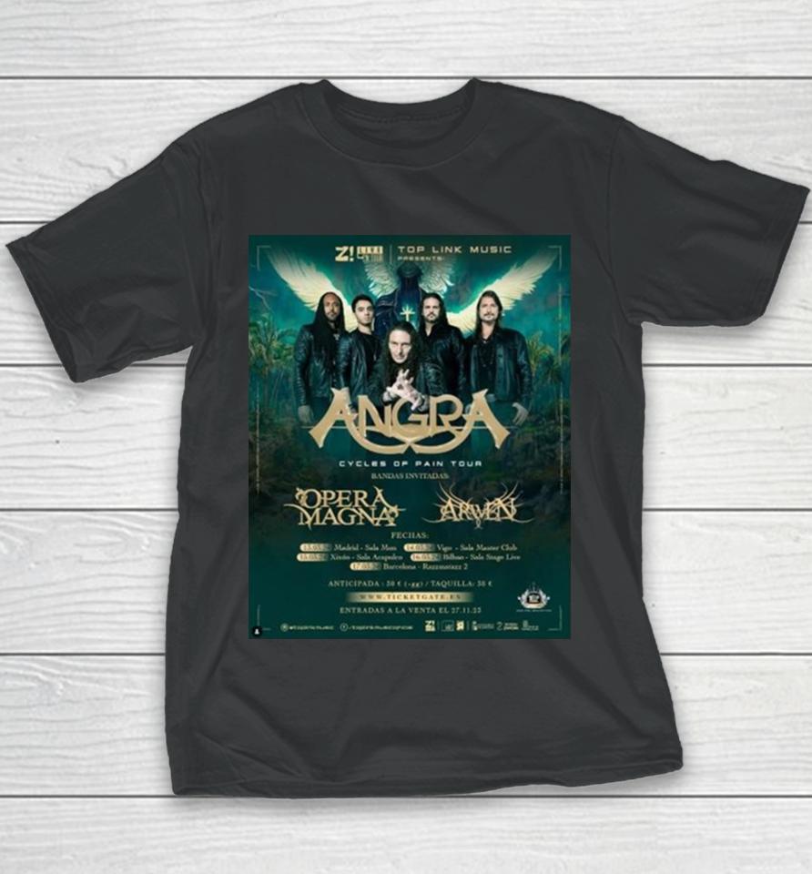 Angra Cycles Of Pain Tour 2024 Youth T-Shirt