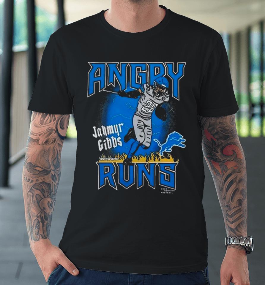 Angry Runs Detroit Lions Jahmyr Gibbs Good Morning Football Premium T-Shirt