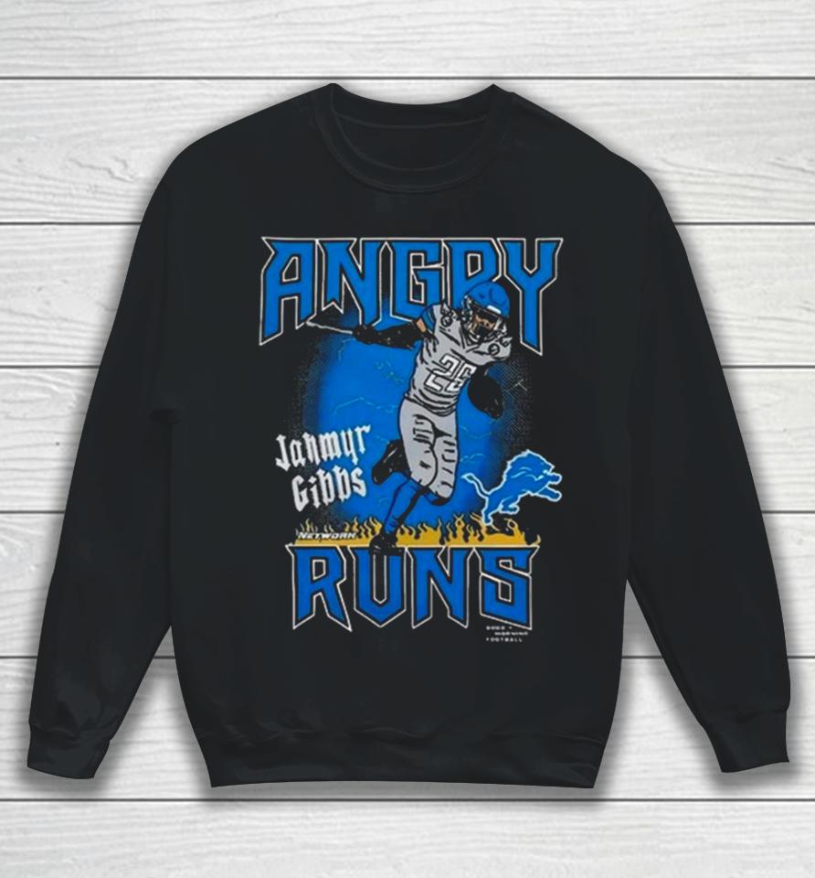 Angry Runs Detroit Lions Jahmyr Gibbs Good Morning Football Sweatshirt