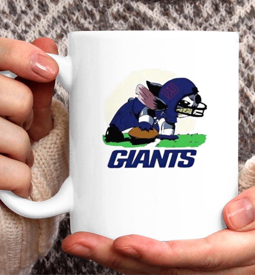 Angry Stitch Character Player New York Giants Football Logo Coffee Mug