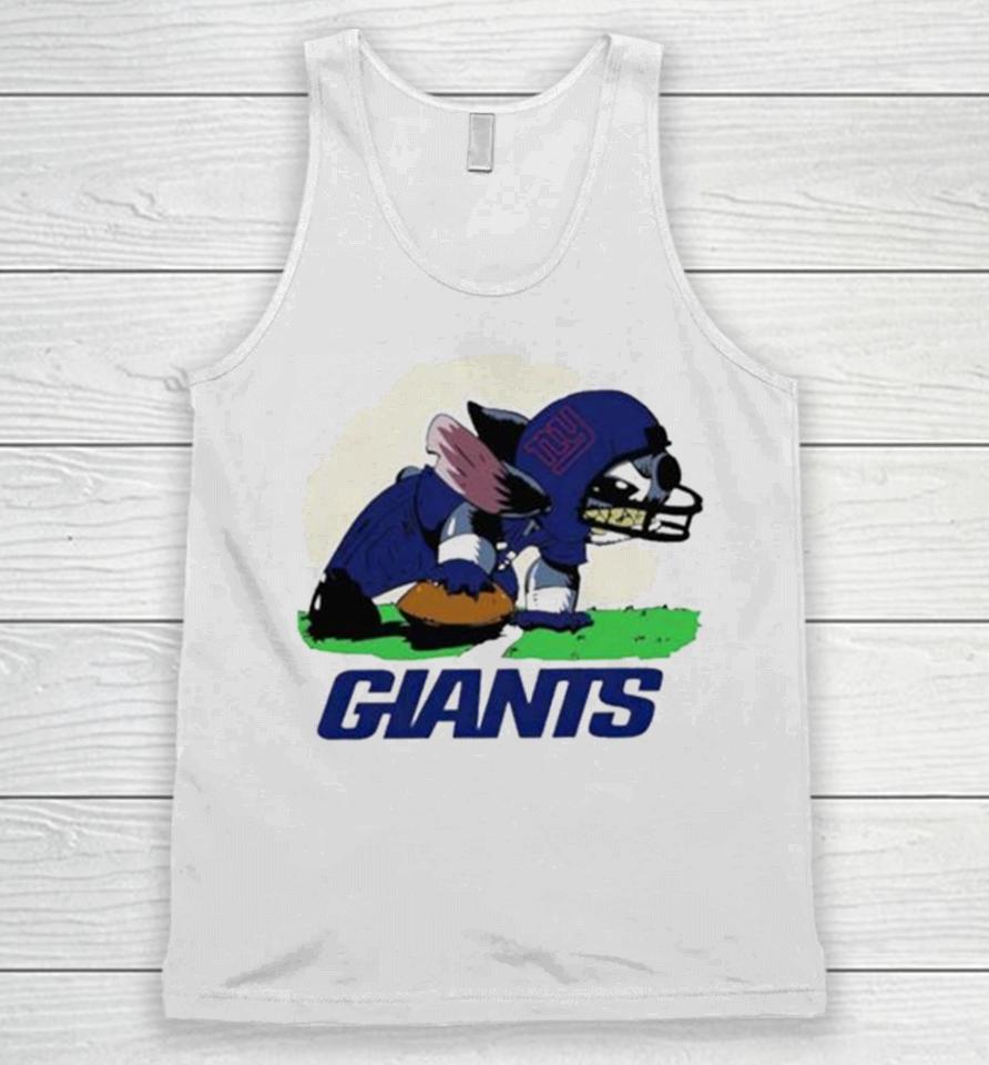 Angry Stitch Character Player New York Giants Football Logo Unisex Tank Top