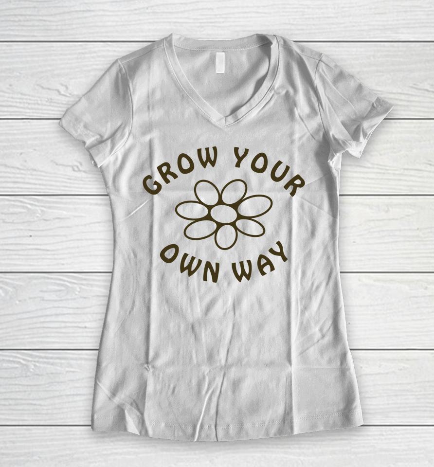Animal Control Victoria Sands Grow Your Own Way Women V-Neck T-Shirt
