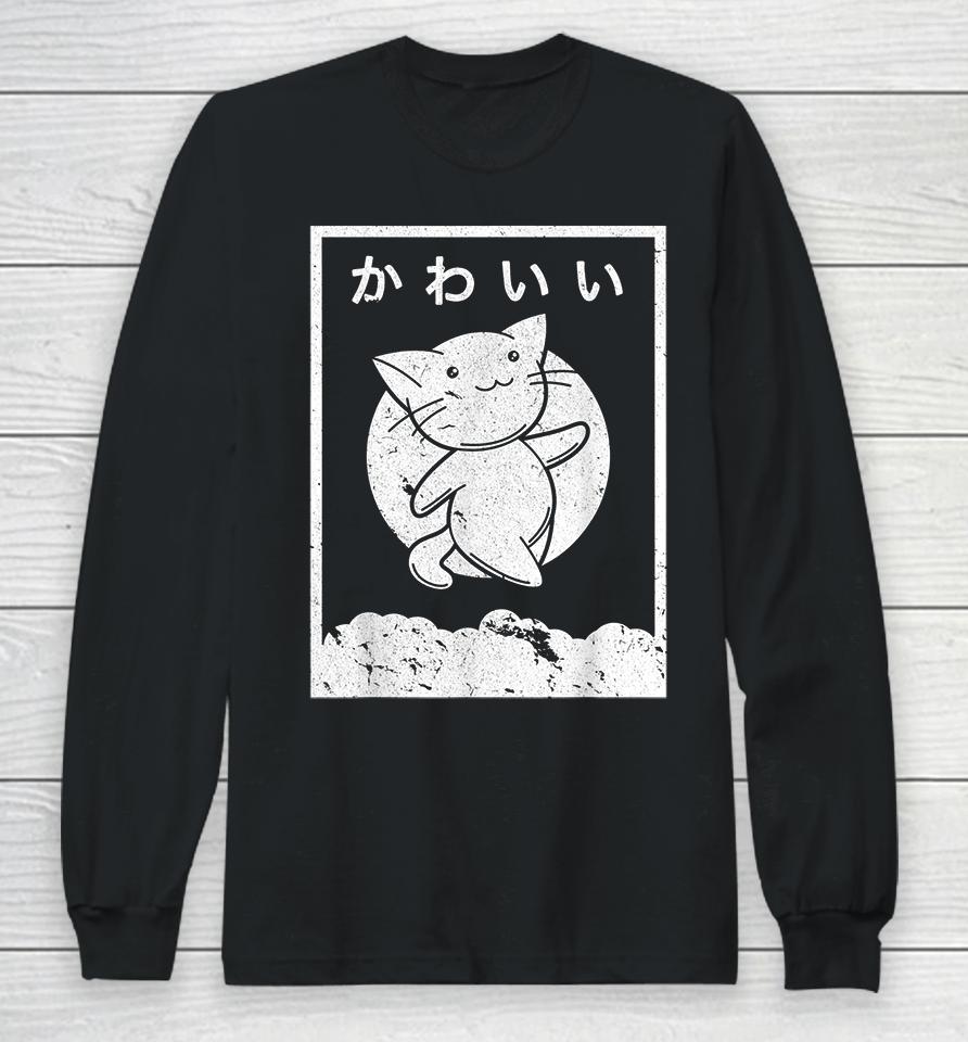 Anime Kawaii Cat Retro Long Sleeve T-Shirt
