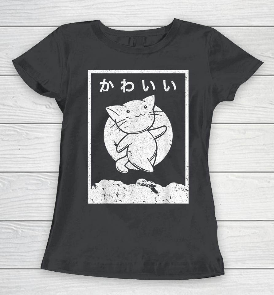 Anime Kawaii Cat Retro Women T-Shirt