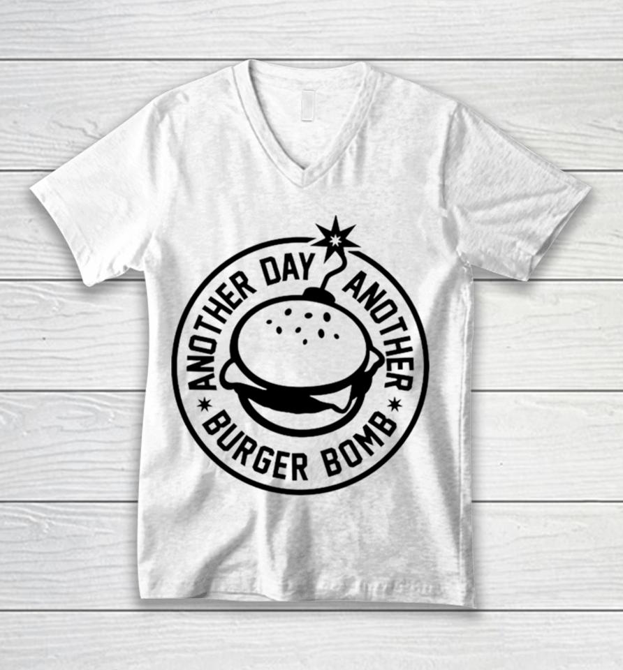 Another Day, Another Burger Bomb 2024 Unisex V-Neck T-Shirt