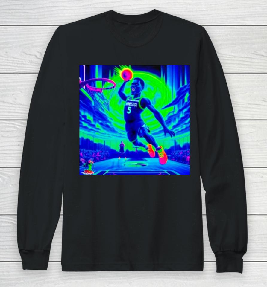 Anthony Edwards – Green Moon Jam Ant Psychedelic Meme Minnesota Timberwolves Long Sleeve T-Shirt