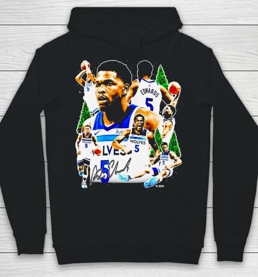 Anthony Edwards Minnesota Timberwolves Graphic Poster Hoodie
