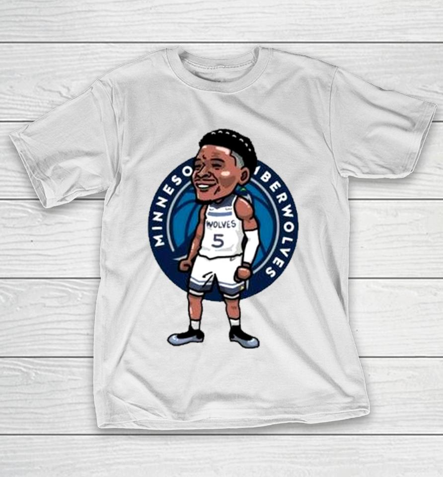 Anthony Edwards Minnesota Timberwolves Player Cartoon T-Shirt