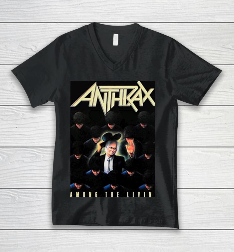 Anthrax Among The Living Unisex V-Neck T-Shirt