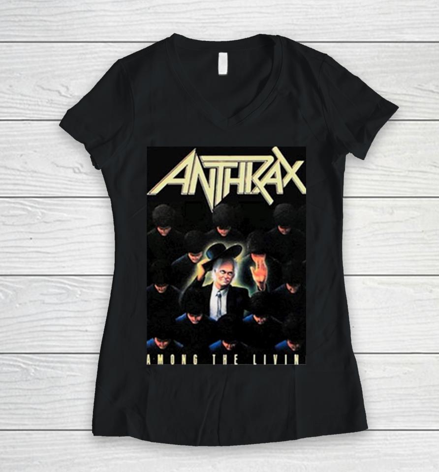 Anthrax Among The Living Women V-Neck T-Shirt