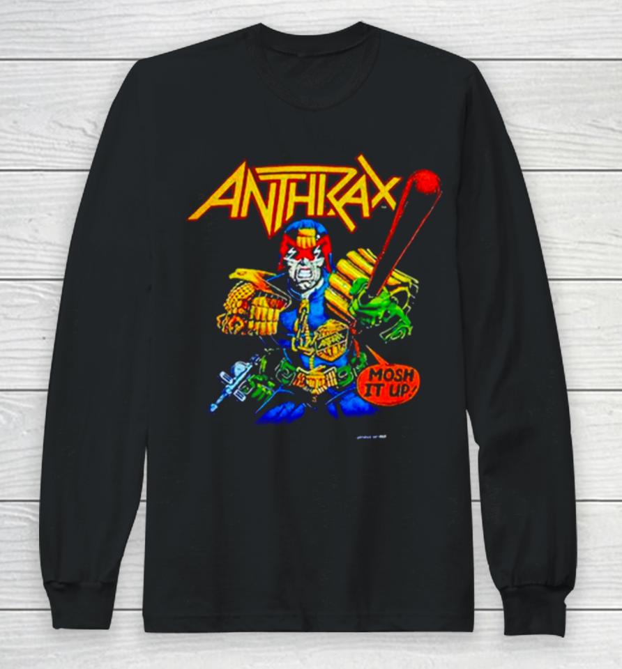 Anthrax Judge Dredd Mosh It Up Long Sleeve T-Shirt