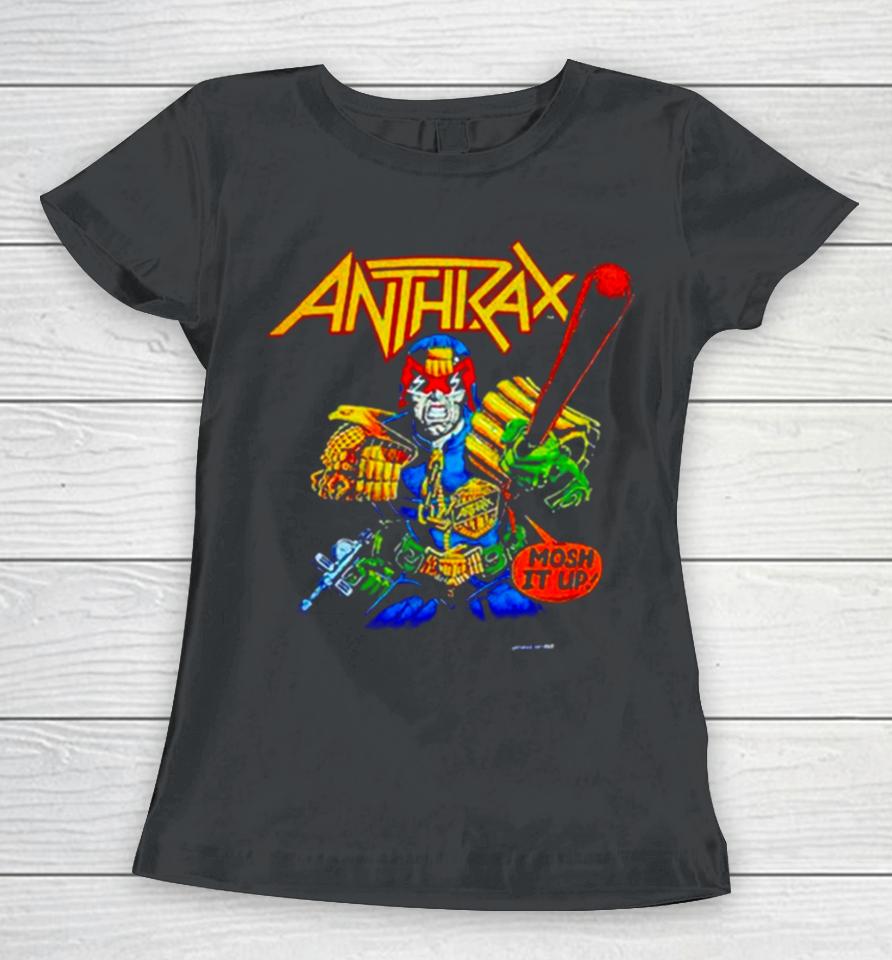 Anthrax Judge Dredd Mosh It Up Women T-Shirt
