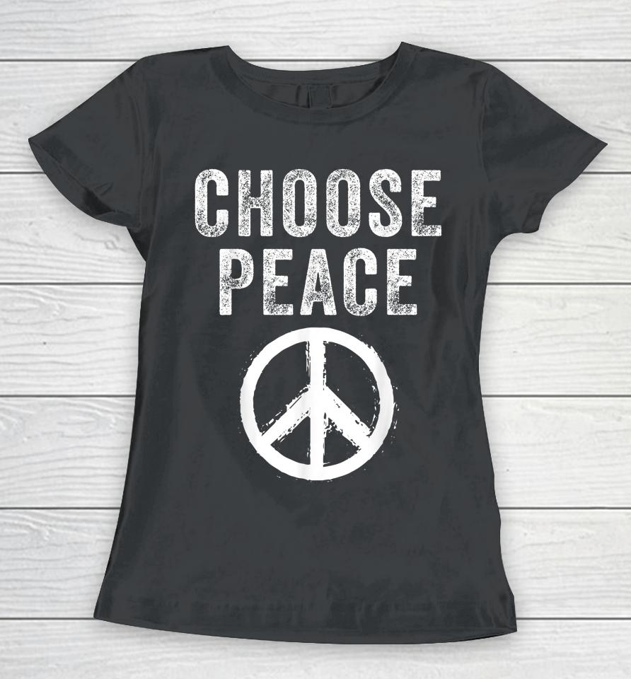 Anti Gun Choose Peace Wear Orange Enough End Gun Violence Women T-Shirt