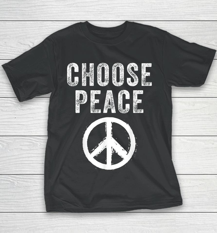 Anti Gun Choose Peace Wear Orange Enough End Gun Violence Youth T-Shirt