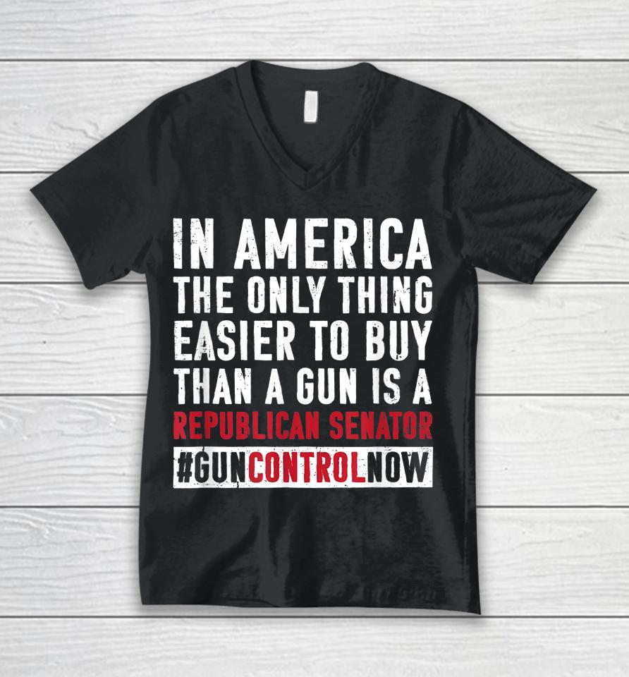 Anti Gun T Shirt Wear Orange Shirt End Gun Violence Unisex V-Neck T-Shirt