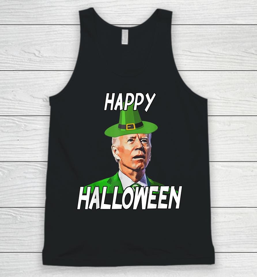 Anti Joe Biden St Patrick's Day Funny Happy Halloween Unisex Tank Top