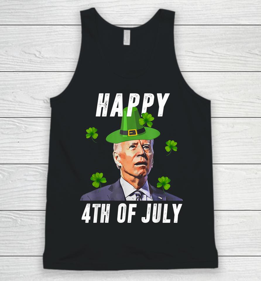 Anti Joe Biden St Patricks Day Shirt Funny Happy 4Th Of July Unisex Tank Top