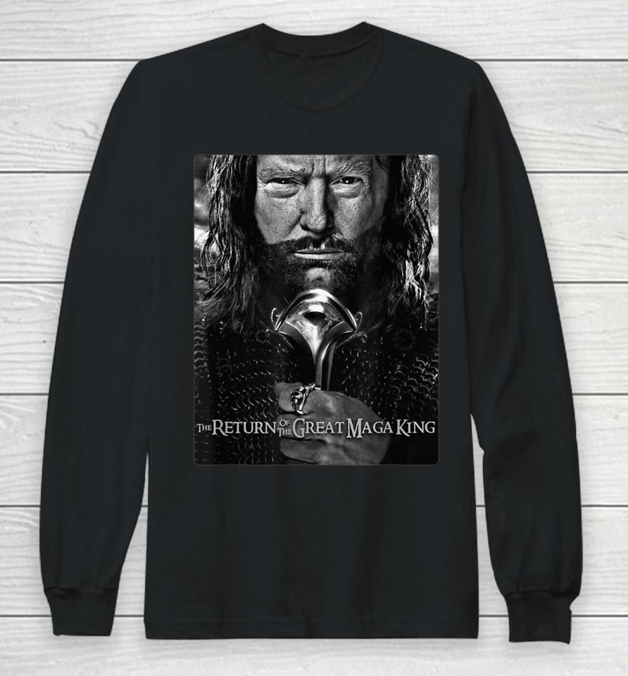 Anti Joe Biden Ultra Maga The Return Of The Great Maga King Long Sleeve T-Shirt