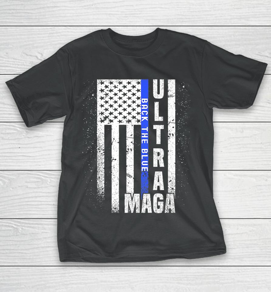 Anti Joe Biden Ultra Maga Trump Us Flag T-Shirt