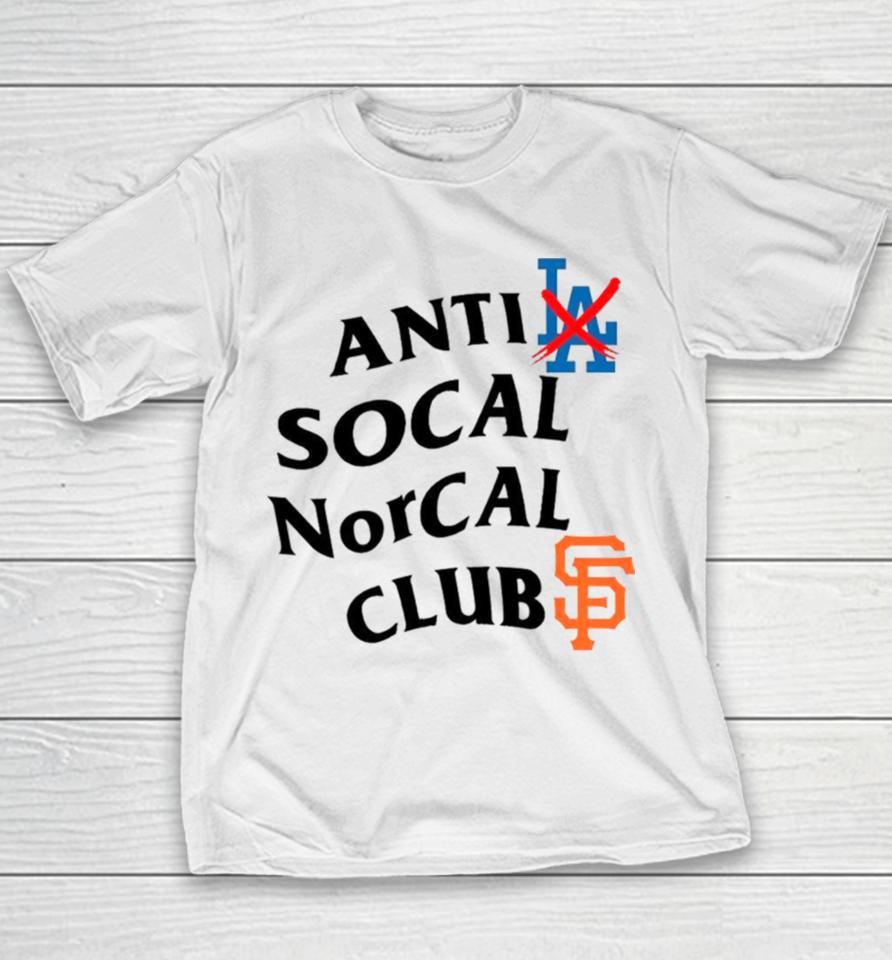 Anti Los Angeles Dodgers Social Norcal Clubs San Francisco Giants Youth T-Shirt