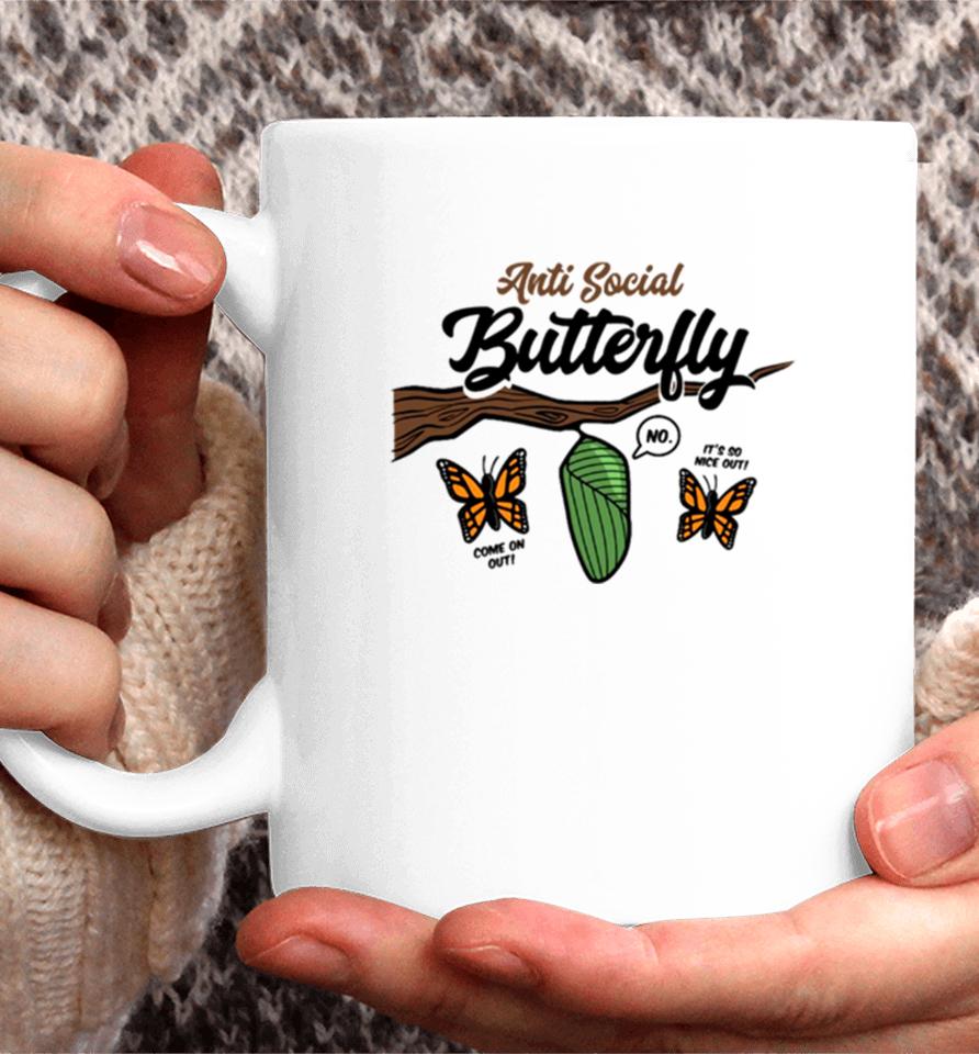 Anti Social Butterfly Coffee Mug