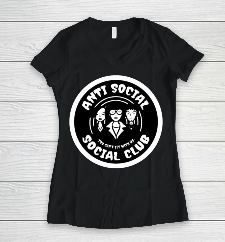 Anti Social Club Graphic Women V-Neck T-Shirt