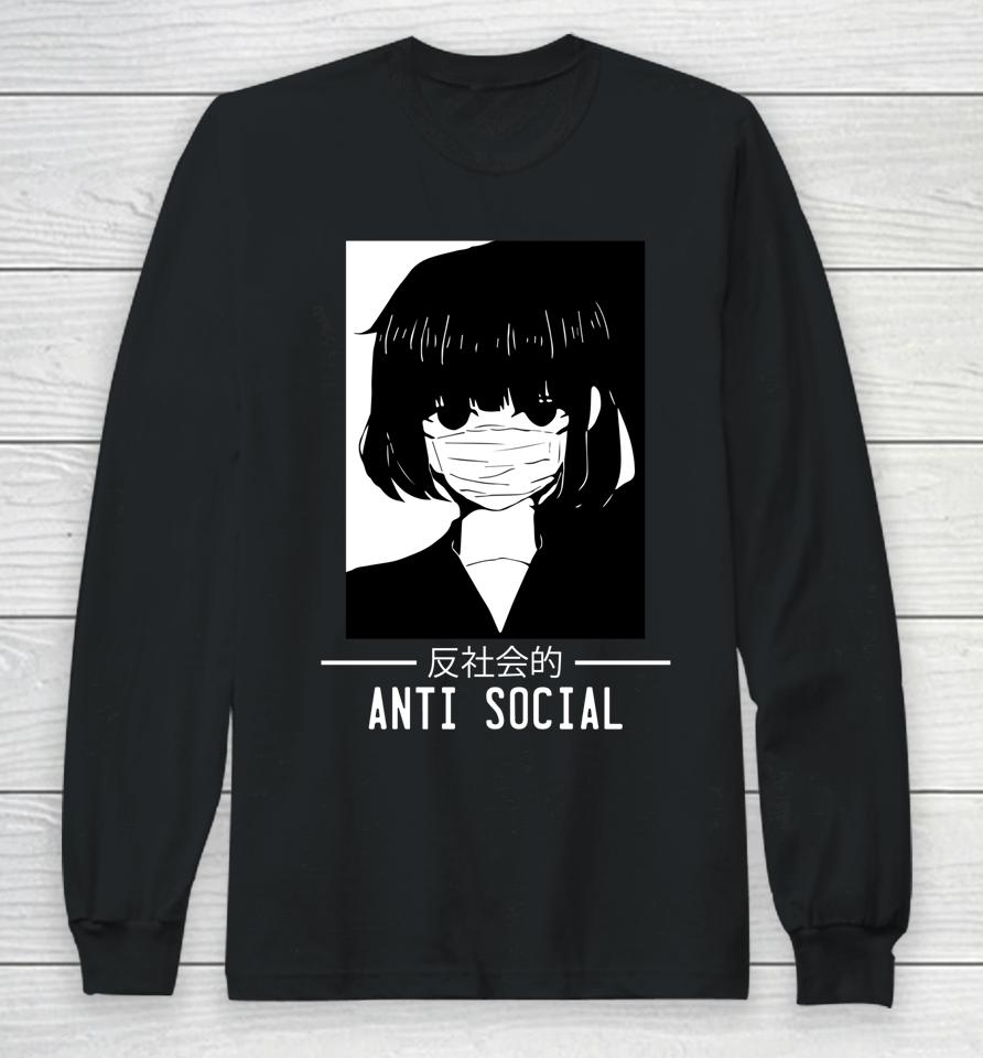 Anti Social Japanese Anime Long Sleeve T-Shirt