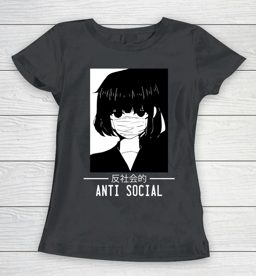 Anti Social Japanese Anime Women T-Shirt
