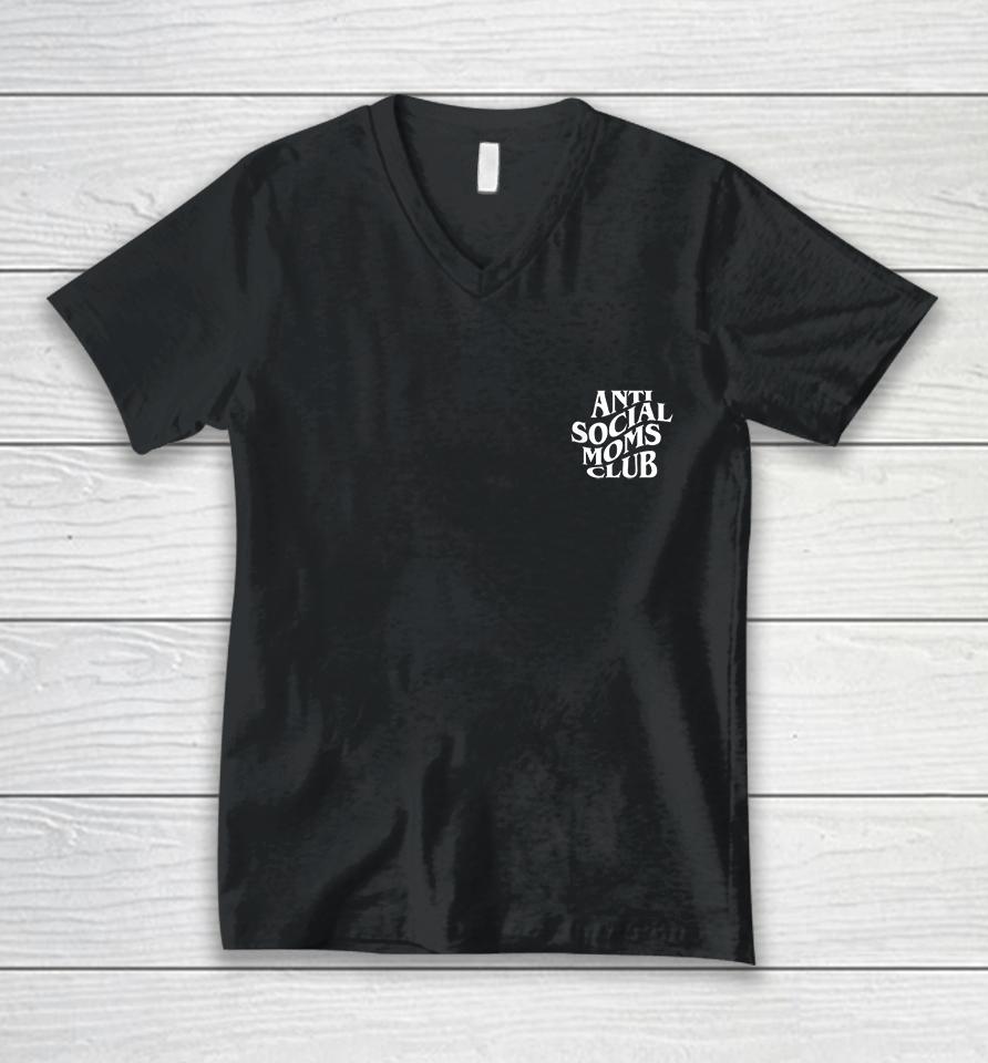 Anti Social Moms Club Funny Unisex V-Neck T-Shirt
