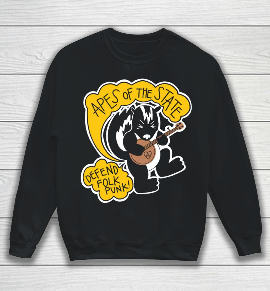 Apesofthestate Store Defend Folk Punk Sweatshirt
