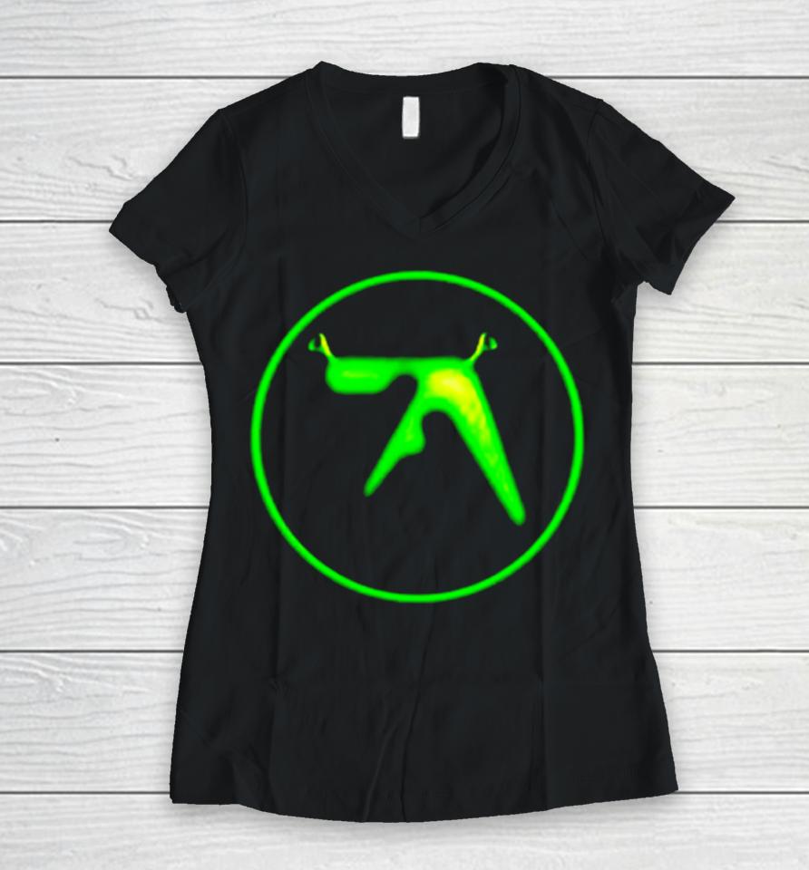 Aphex Shrek Logo Women V-Neck T-Shirt