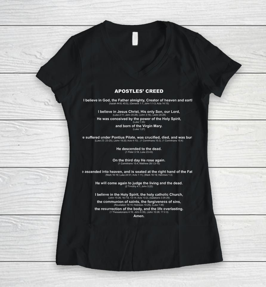 Apostles' Creed Women V-Neck T-Shirt